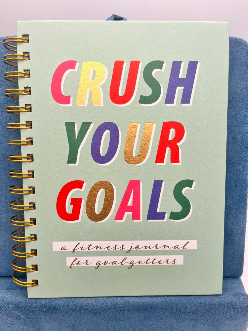 Clementine Paper Crush Your Goal Fitness Journal Workout Planner Mint Gold